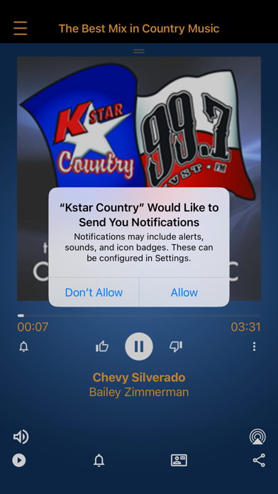 Kstar Country iPhone screenshot 1 - Entertainment app