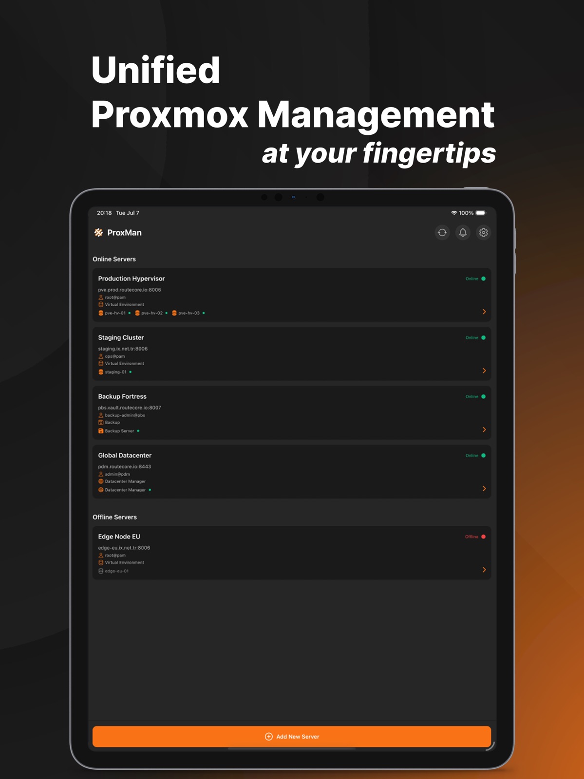 ProxMan ipad screenshot 1