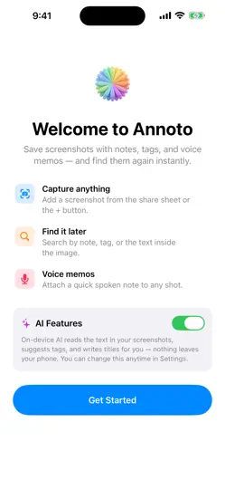 Capture d'écran de Annoto sur iPhone 1