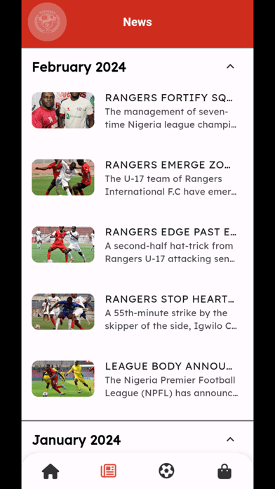 Rangers International FC Screenshot