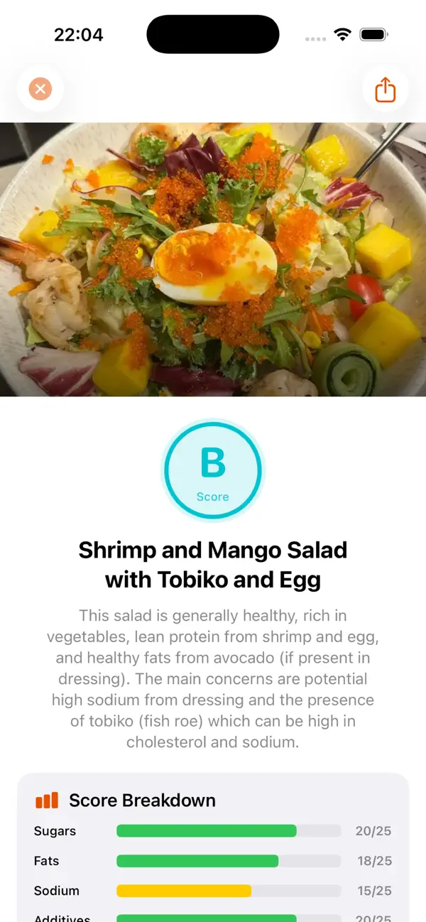 Screenshot #3 pour FoodLens - Scanner Ingrédients