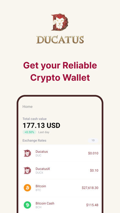 Ducatus Wallet 3.0 Screenshot