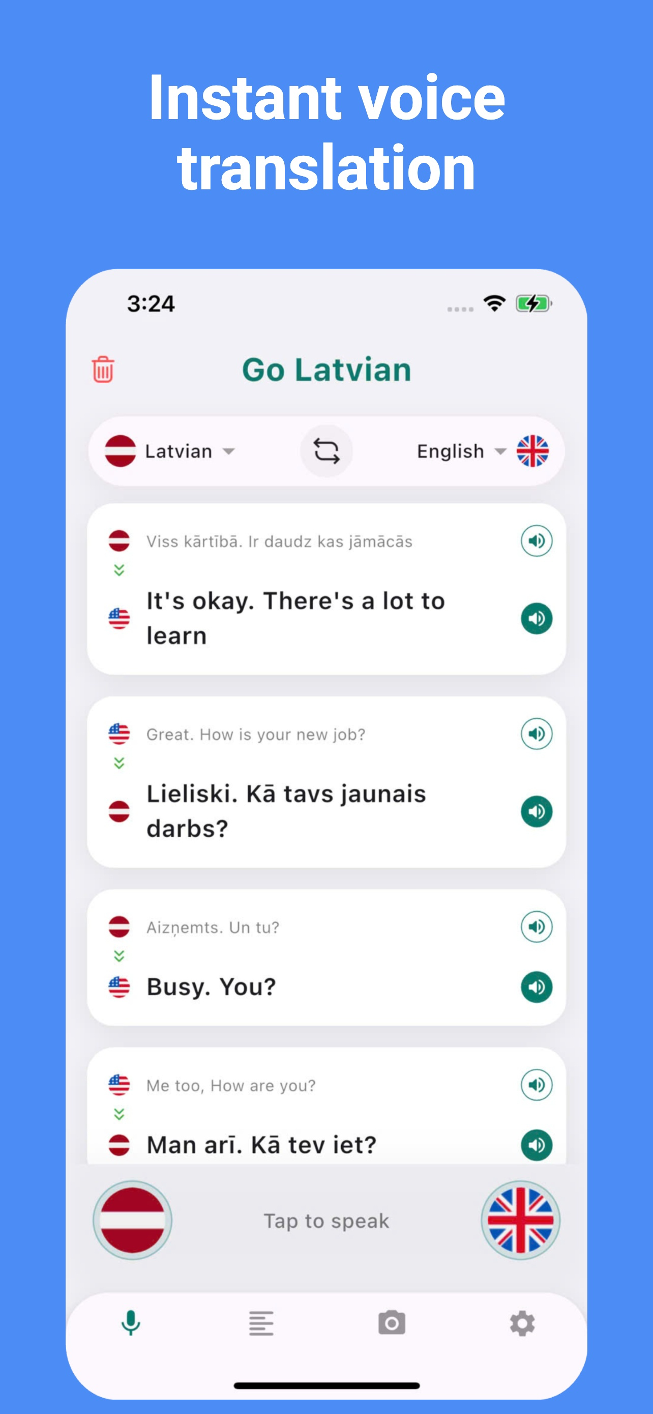 Latvian Translator: Voice +