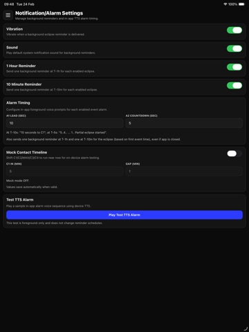 Eclipse Timer iPad screenshot 6