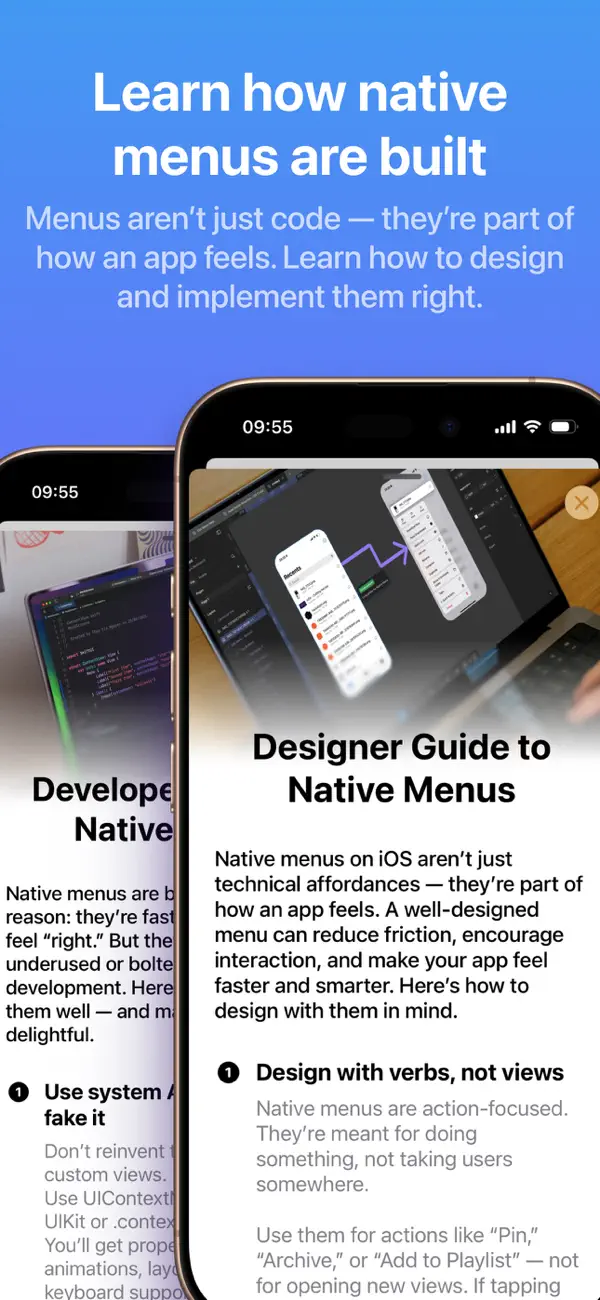 #4. Menuette – iOS Menu Explorer (iOS) Podle: Thuy Gia Nguyen