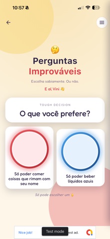 Perguntas Improváveis screenshot
