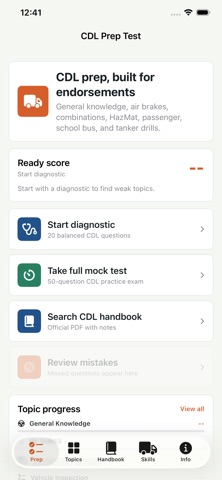 CA CDL Permit Prep 2026 iPhone screenshot