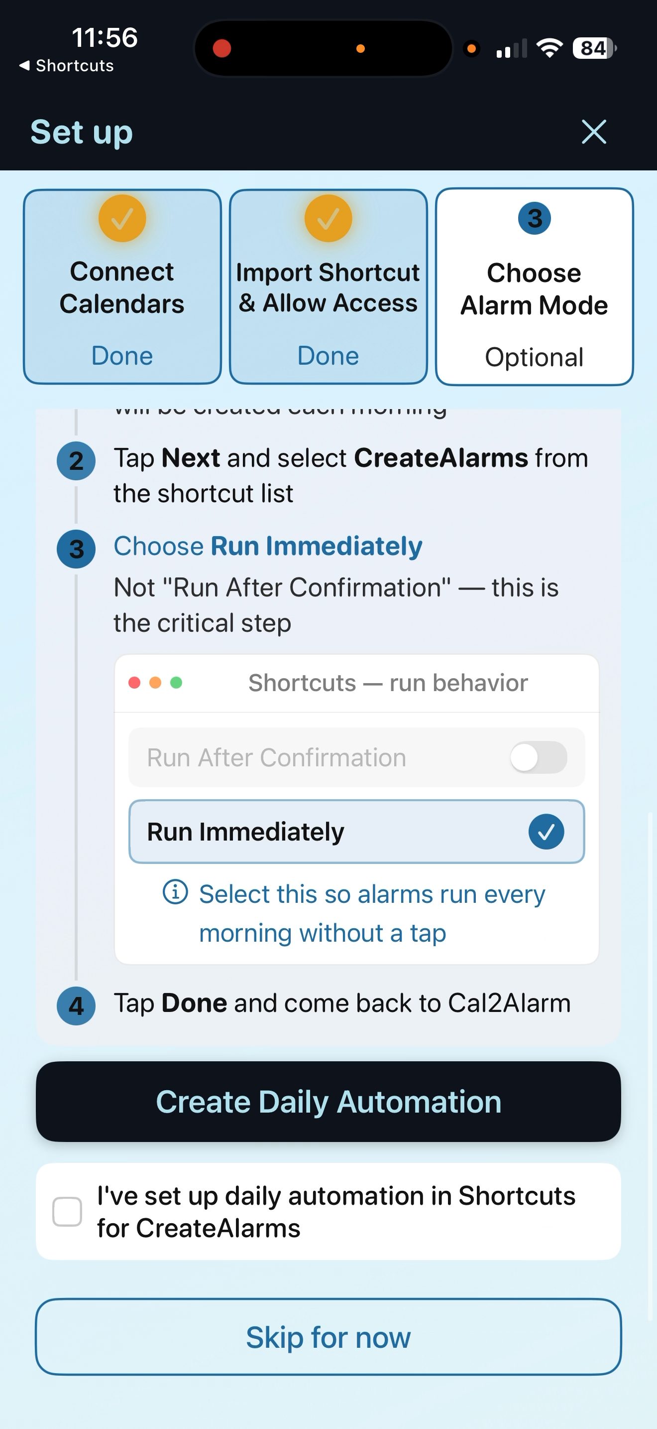 Cal2Alarm: Alarm from Calendar