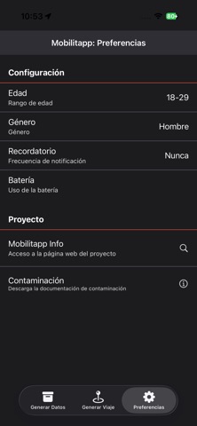 MobilitApp screenshot