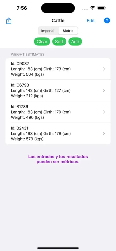 Cattle Weight Estimator screenshot 3 of 4