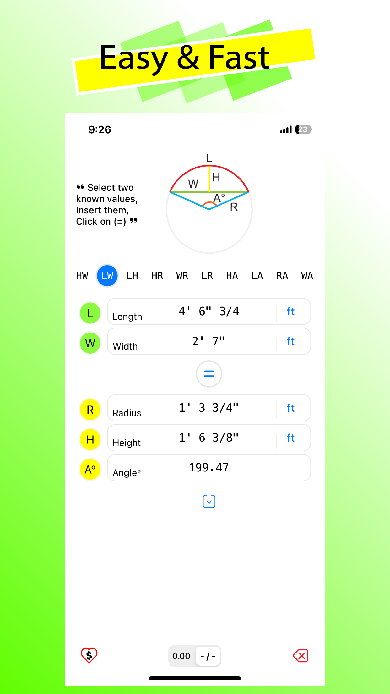 Arc+ Calculator