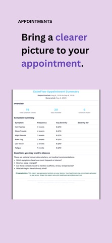 CalmFlow: Menopause Tracker Screenshot 6 of 7