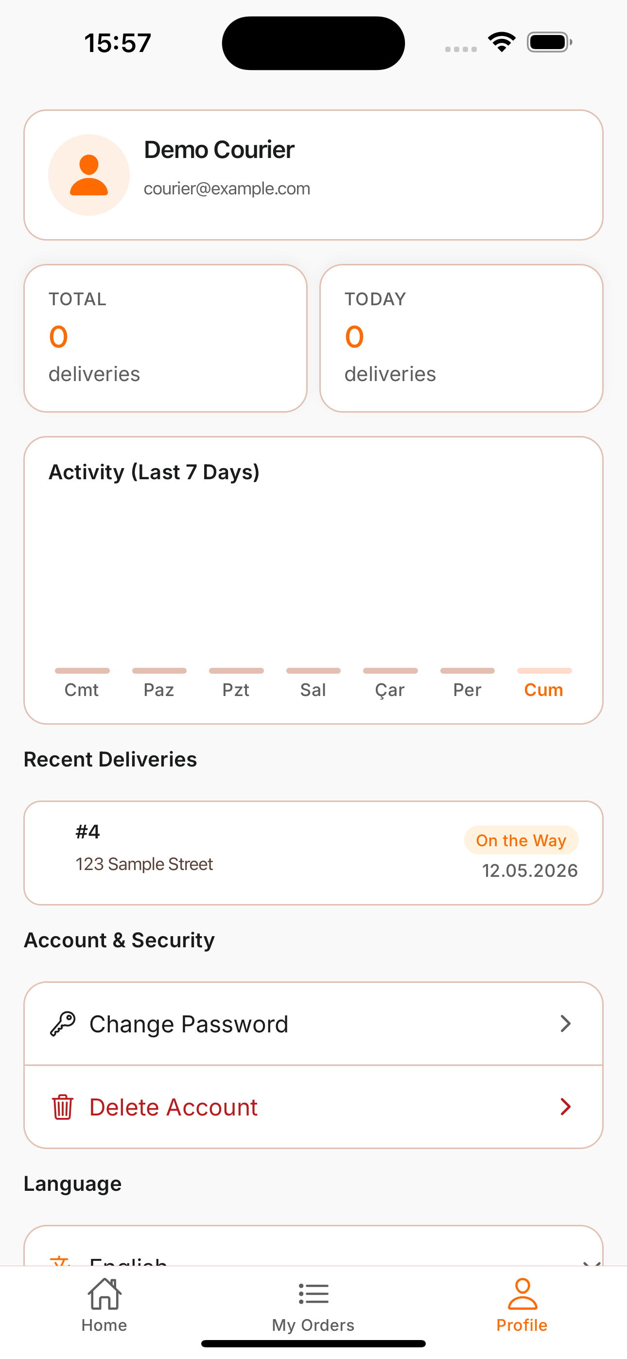 RestaurantManage Courier screenshot 3