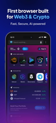 Hero Crypto AI Browser and VPN Screenshot 1 of 7