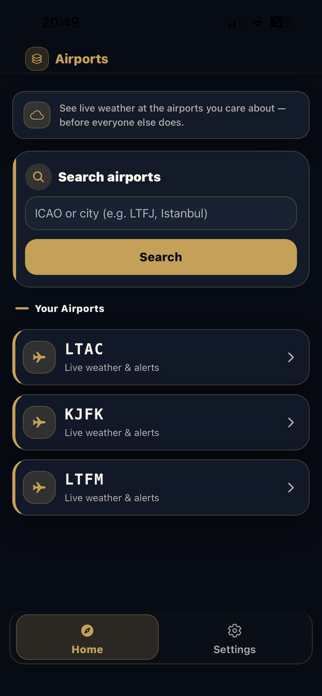 METAR Notify Screenshot 1 of 5