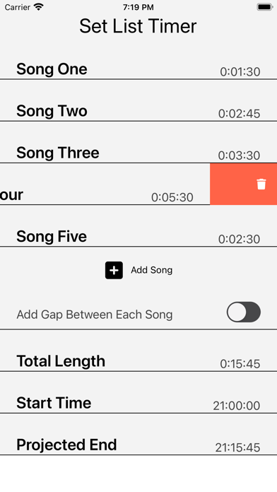 Screenshot #3 pour SetlistTimer