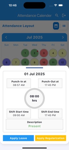 TECH HRMS iPhone screenshot