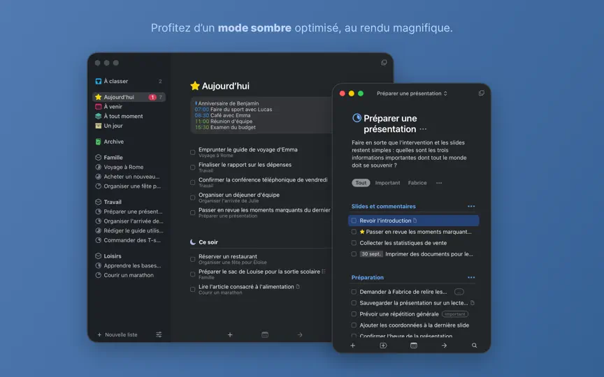 Capture d'écran de Things 3 sur iPhone 7