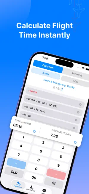 Flight Time & FDP: Avion Calc screenshot 1