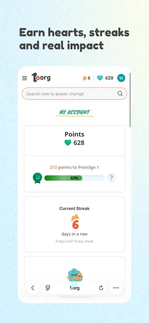 1.org Browser: Search & Donate screenshot 3