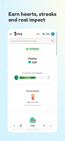1.org Browser: Search & Donate Screenshot 3 of 7