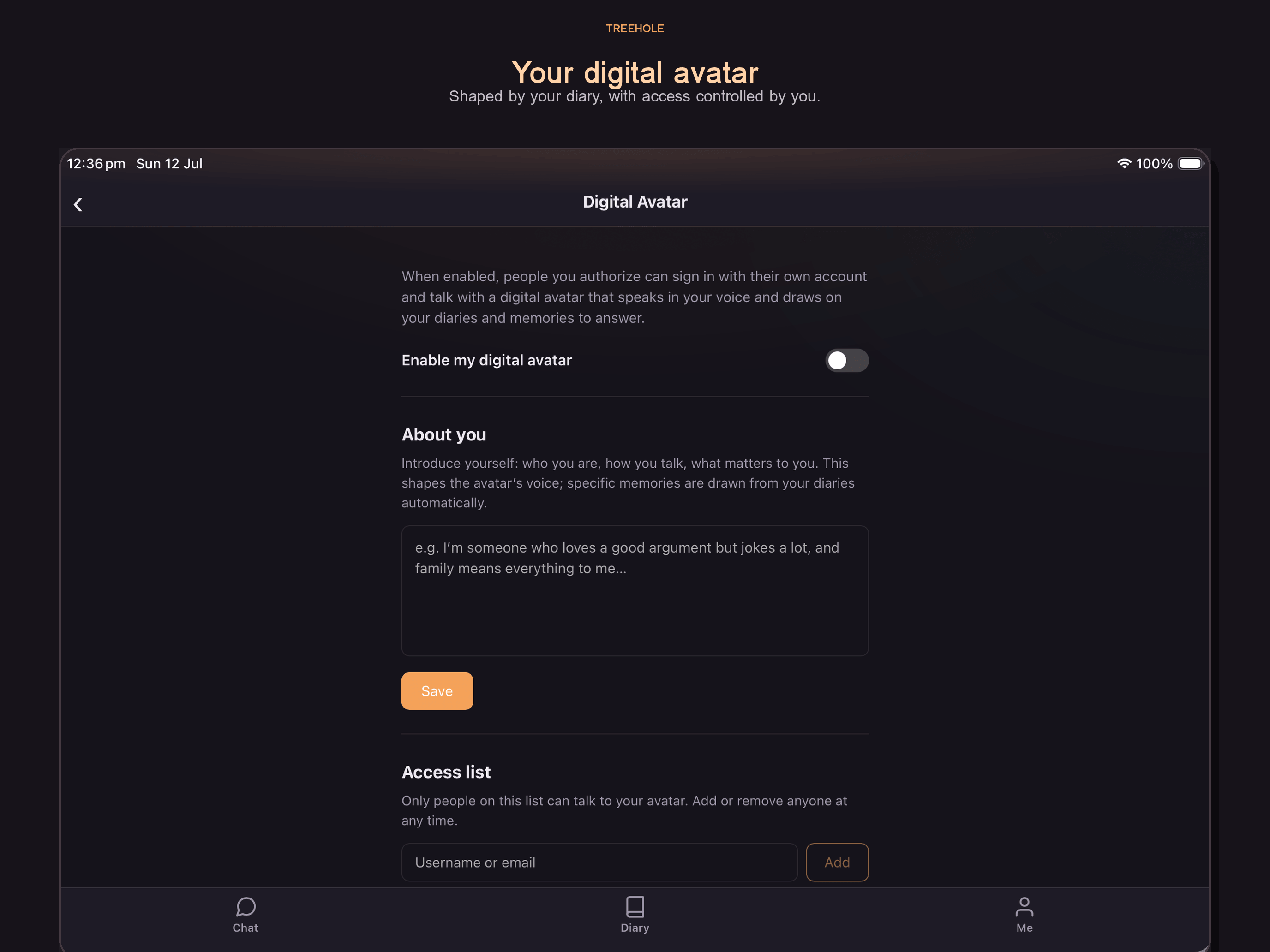 TreeHole: Journal & Avatar screenshot 10