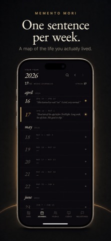 Memento Mori: Life Calendar iPhone screenshot