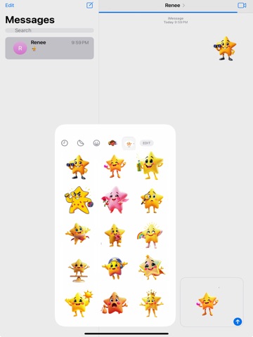 Mega Sparkly Star Stickers iPad screenshot