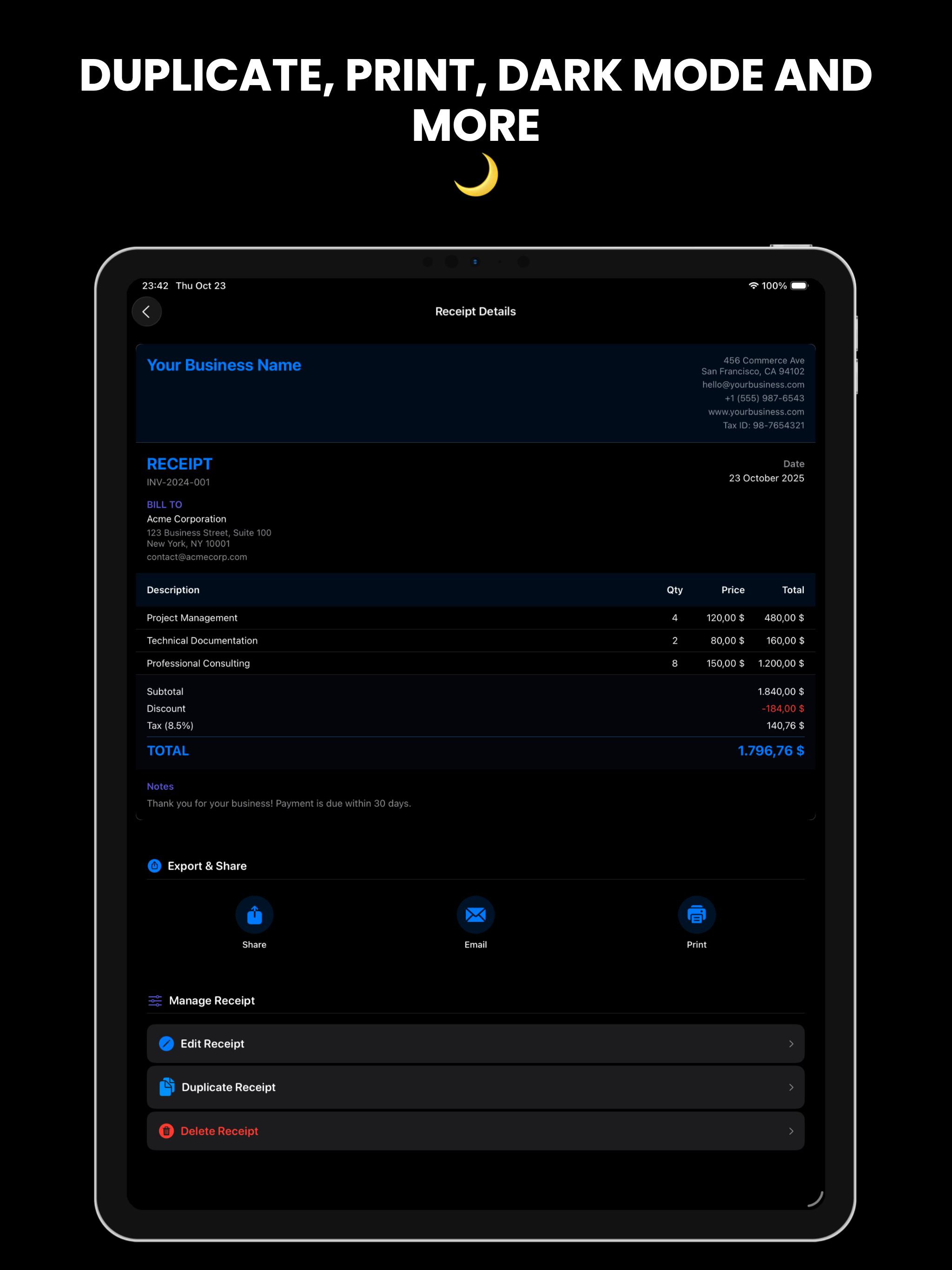 2Go - Invoice Maker & Estimate
