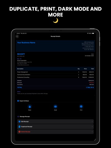 2Go - Invoice Maker & Estimate iPad screenshot