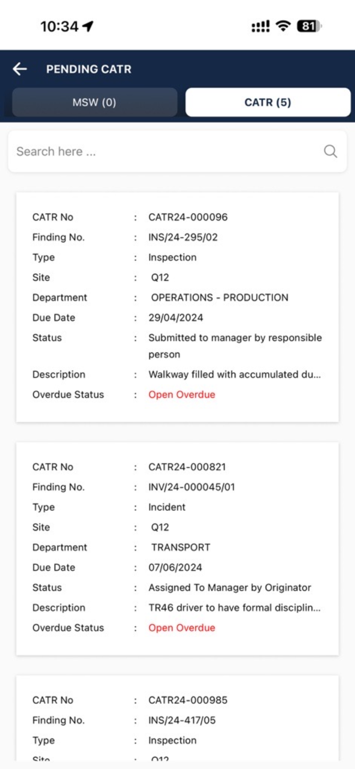 LQMS IMS screenshot 4