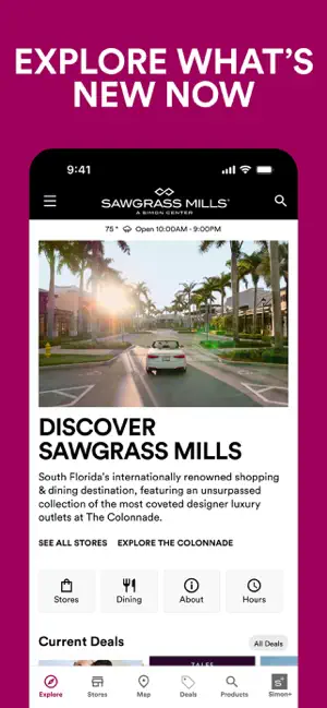 SIMON: Malls, Mills & Outlets iPhone screenshot 1