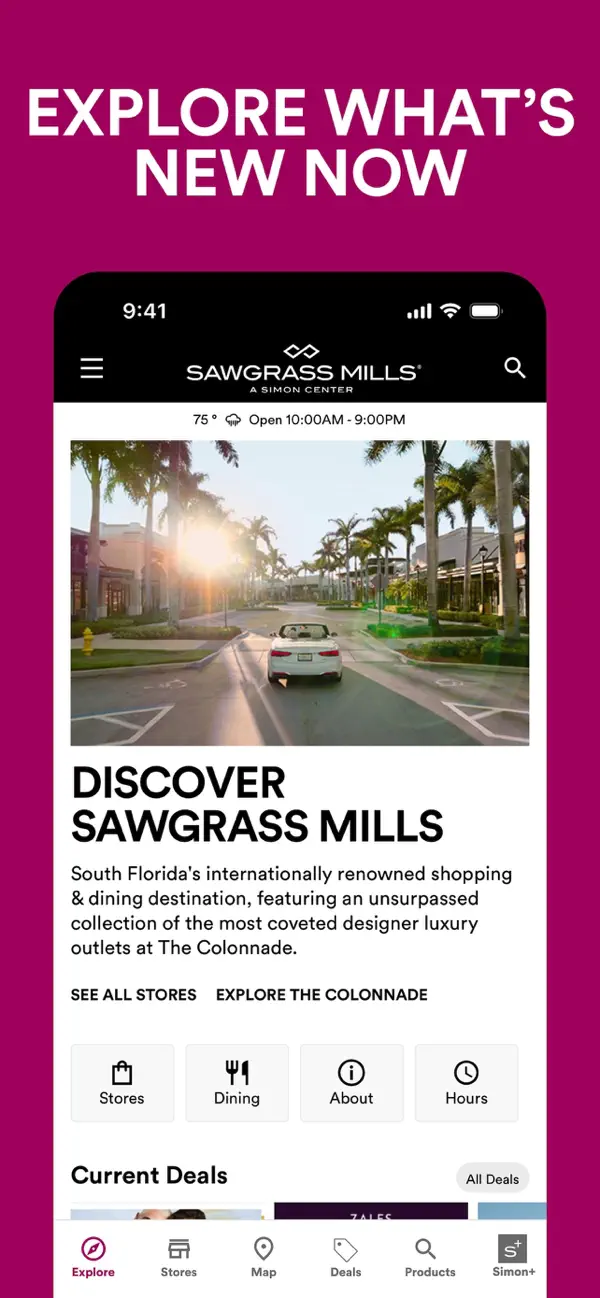 Screenshot #1 pour SIMON: Malls, Mills & Outlets