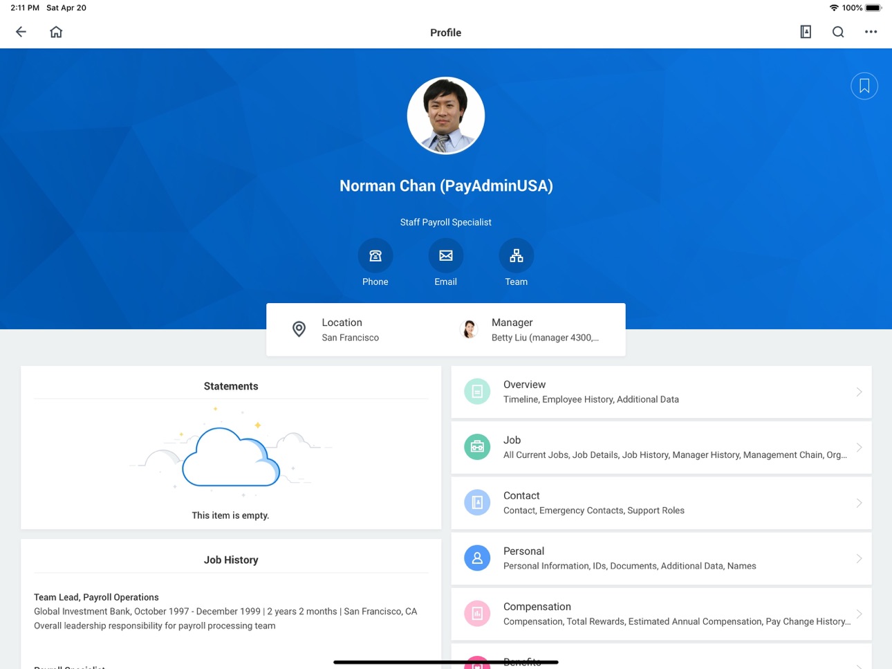 Workday screenshot 3