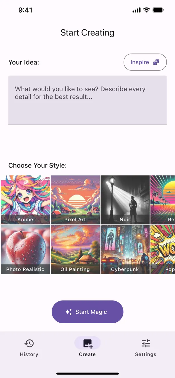 #1. AI Image Generator - Dreamio (iOS) โดย: Ilsur Gabdulkhakov