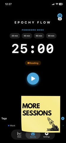 Epochy | Flexible Pomodoro iPhone screenshot