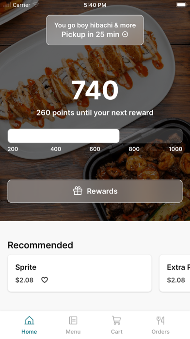 You Go Boy Hibachi & More iPhone screenshot 1 - Food & Drink app