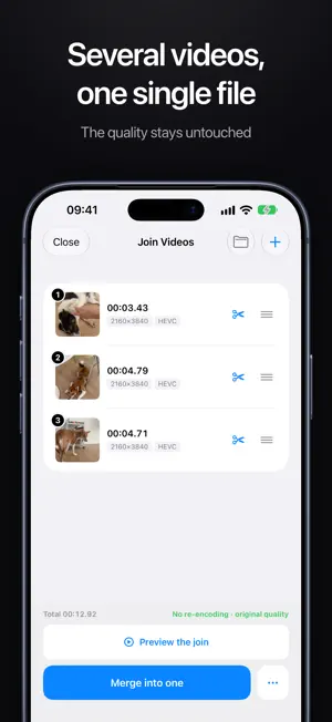 JoinCut - Video Merge & Trim screenshot 1