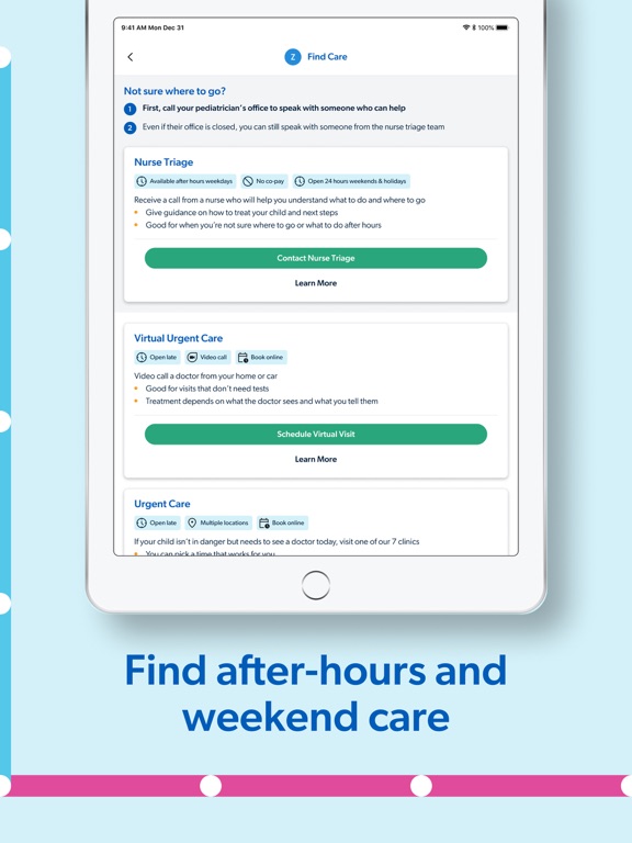 MyCookChildren's iPad screenshot 6 - Medical app
