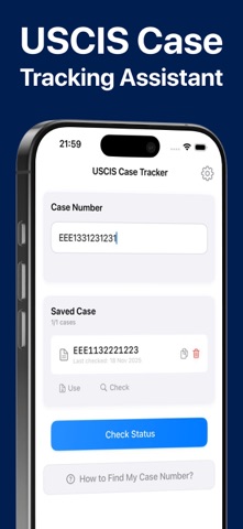 USCIS Case Tracking Assistant Screenshot 1 of 5