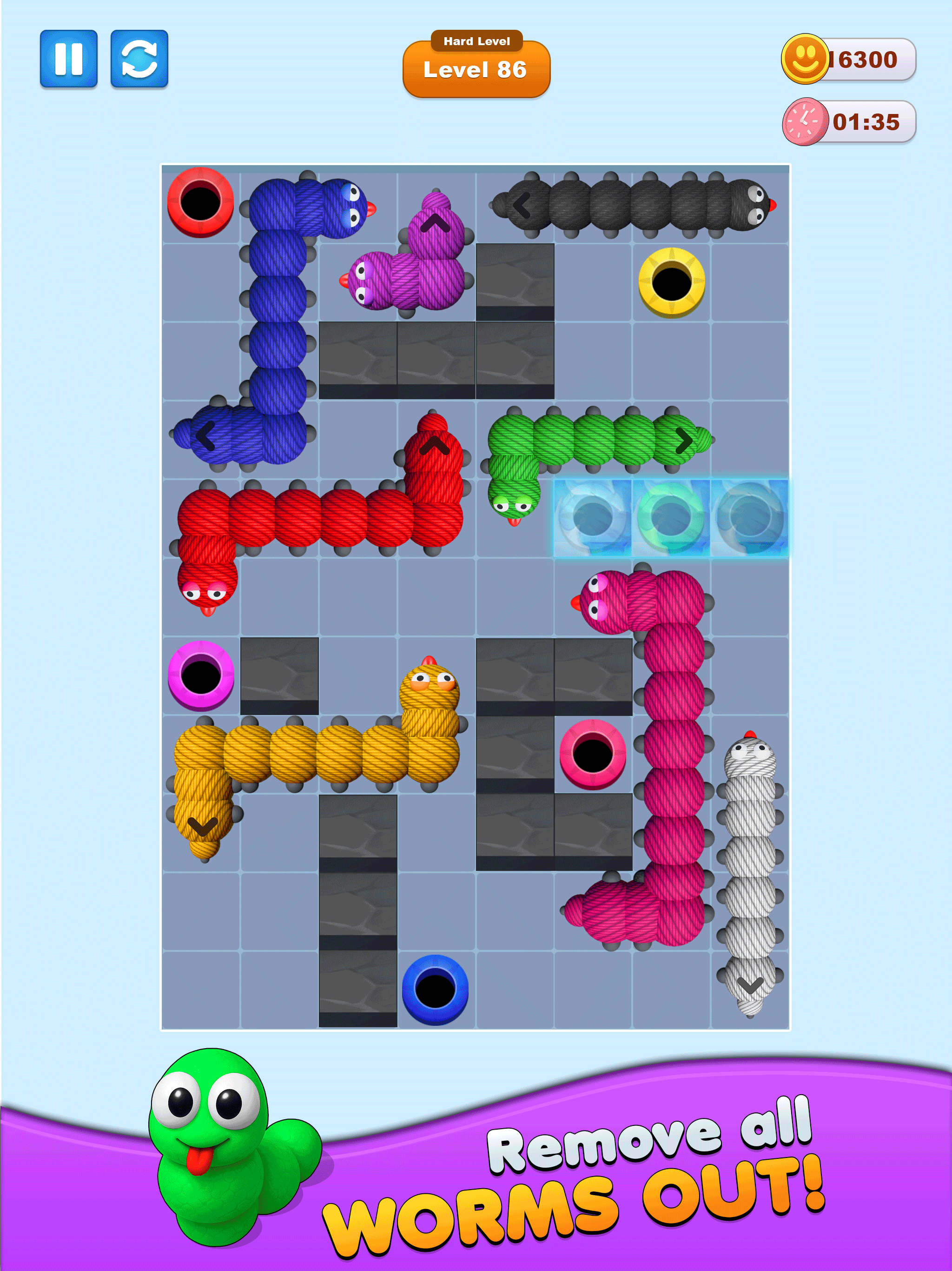 Gecko Escape Wormy Out Puzzle