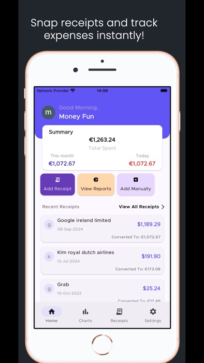 Scan receipts & Track expenses