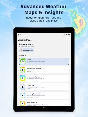 Weather Radar: Live Rain Map iPad screenshot