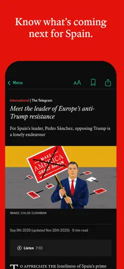 Captura de pantalla de The Economist - News, Podcasts en iPhone 3