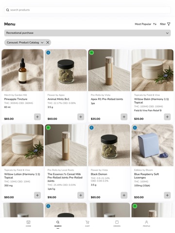 OFL Dispensary iPad screenshot