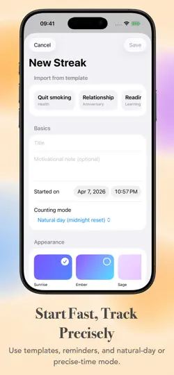 Daystreak: Days Since iPhone Ekran Görüntüsü 4