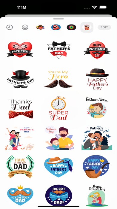 Screenshot #3 pour Father's Day Strickers Pack