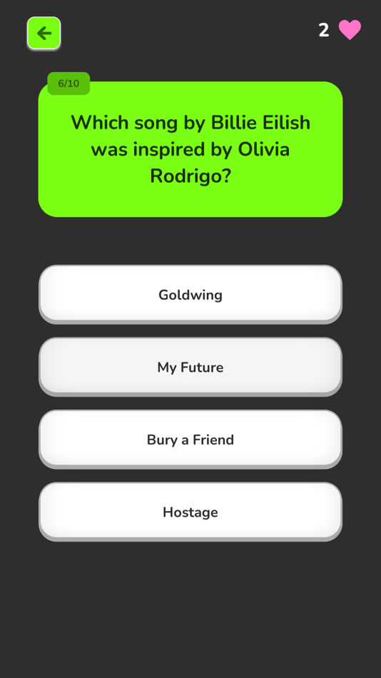 #5. Billie Quiz Game (iOS) 由: Nix Studios