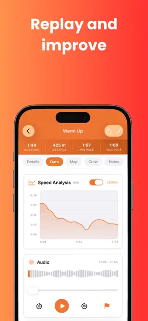CrewSpeed Coxing App for Crew screenshot 2