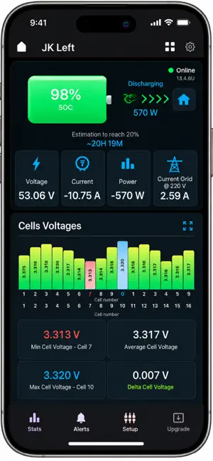 CEPower JK/JBD BMS Monitor screenshot 1